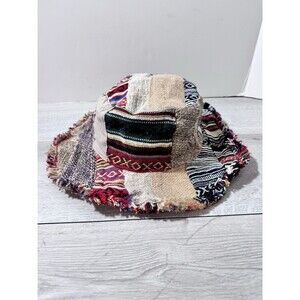 Gypsy Rose Handmade 100% Hemp Sun Hat Wide Bendable Brim Colorful New W/Tag